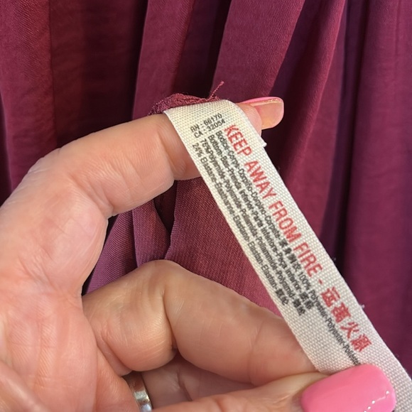 Intimately FREE PEOPLE Another Round bodysuit blouse smocked square neck wine Sm - Picture 11 of 16